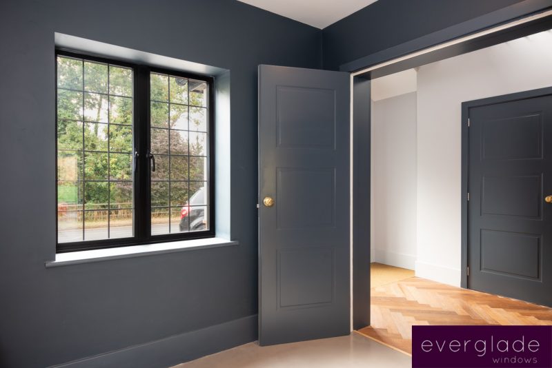 Black aluminium windows Edgeware